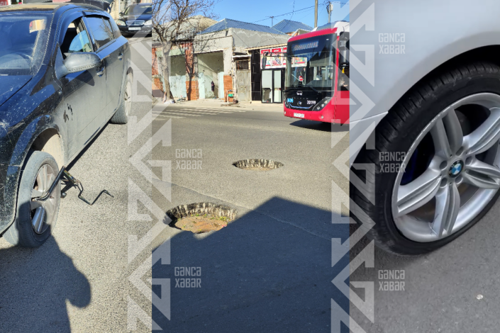 Gəncədə təkər ustalarına "işləyən" ərazi - 30 sürücü ZİYANDA