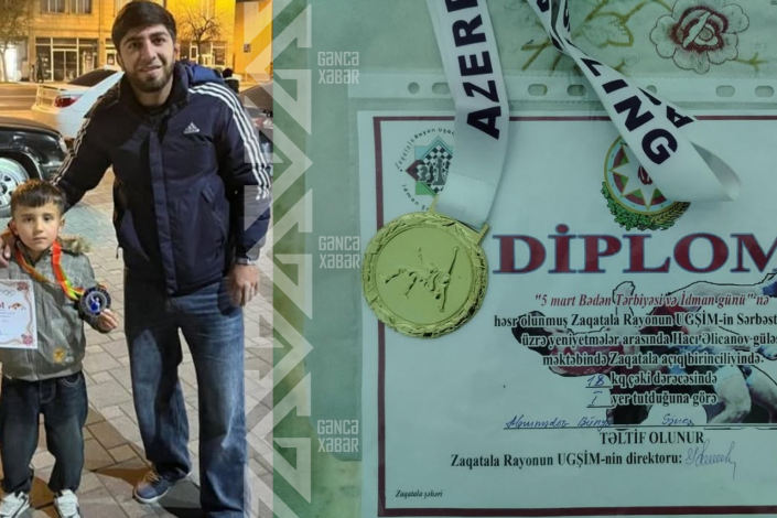 6 yaşlı GƏNCƏLİ PƏHLƏVAN yenə zirvədə
