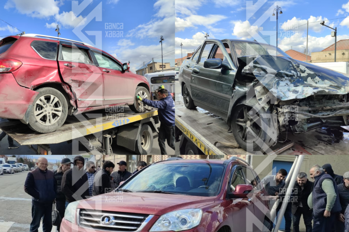 Gəncədə qəza oldu, dörd nəfər xəsarət aldı