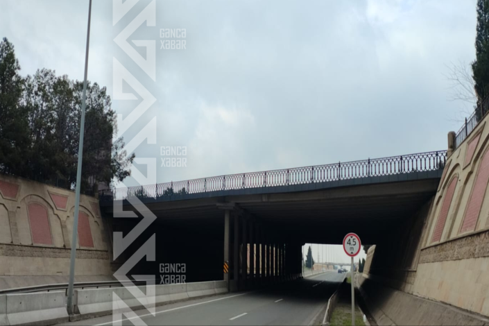 Gəncədə qadın körpüdən yıxılıb