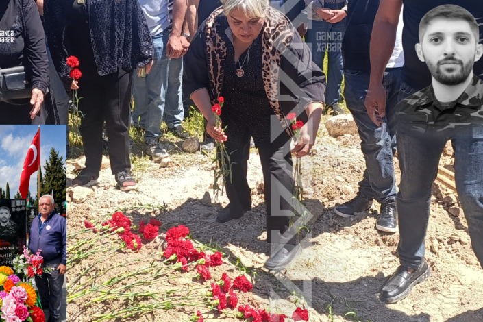Gəncədə şəhid atası son mənzilə yola salındı