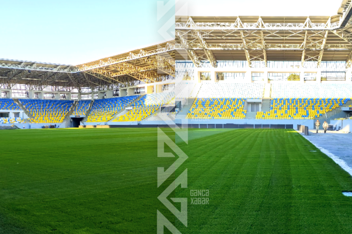 Gəncə şəhər stadionunun ot örtüyü növbəti mövsümə hazır olacaq