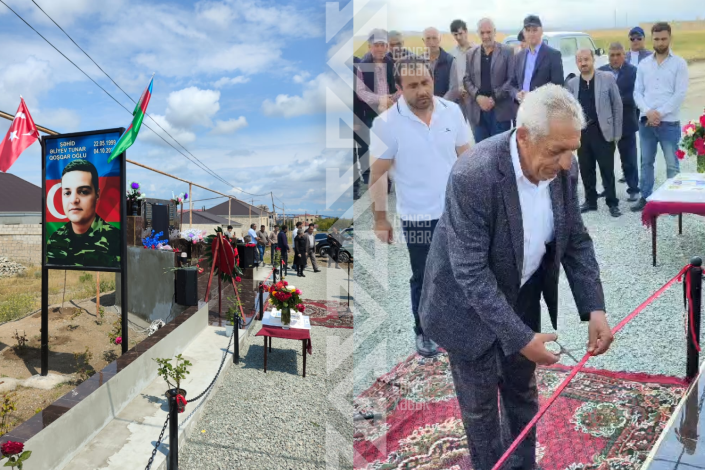 Gəncədə Tunar Əliyevin adına tikilən bulağın açılışı keçirilib