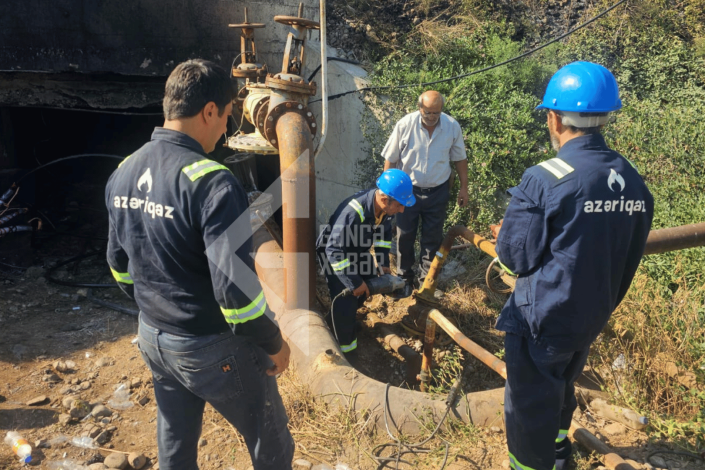 Gəncədə qazın bərpası üzrə təcili işlər görülür
