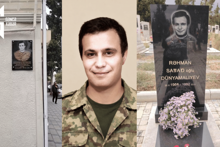 Gəncədə küçələrdən birinə şəhid Rəhman Dünyamalıyevin adı verildi