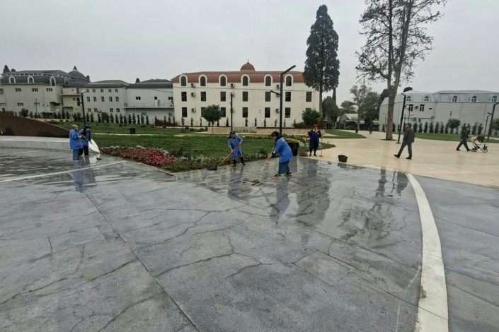Gəncə Memorial Kompleksinin ərazisi təmizlənib