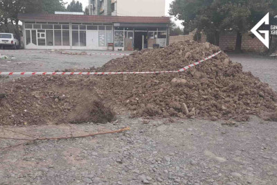 Gəncədə su borusu deşilib