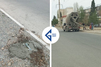 Gəncədə küçələr işıqlandırılır