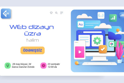 Gəncədə veb dizayn üzrə ödənişsiz təlim keçiriləcək