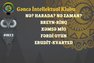 Gəncədə Anım günü münasibəti ilə intellektual oyun keçirilib