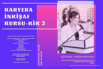 Gəncədə 3 aylıq karyera inkişaf kursuna qeydiyyat başlayıb