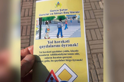 Gəncədə "Yol hərəkəti qaydalarını öyrənək!" adlı maarifləndırici aksiya keçirilib