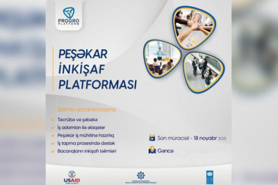Gəncə gəncləri üçün ödənişsiz təlimlərə qeydiyyat başlayıb