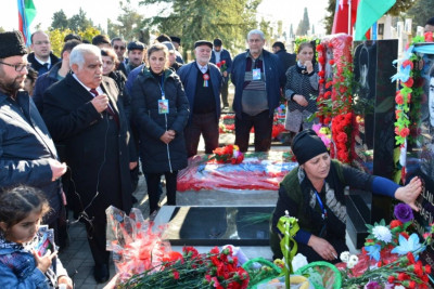 Gəncədə Vətən müharibəsi şəhidin xatirəsi anılıb