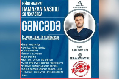 Gəncədə ödənişsiz fizioterapevt müayinəsi keçiriləcək