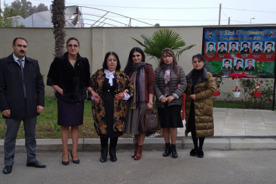 Gəncədə məktəbdə şəhidlərin xatirəsi anılıb