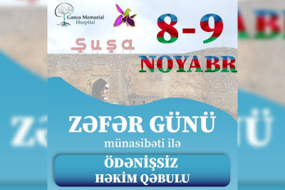 "Gəncə Memorial Hospital"da şəhid ailələrinə ödənişsiz müayinə