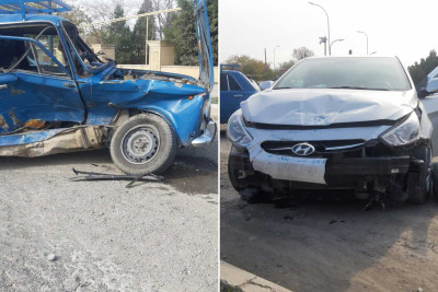 Gəncədə “Hyundai” markalı maşın "VAZ-011"ə çırpılıb