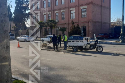 Gəncə: "Skonnunun dörd yolu" adlanan ərazidə yol təmir olunur