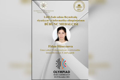 Gəncəli şagird Fidan Hüseynova daha bir beynəlxalq yarışda uğur qazanıb