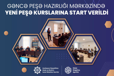Gəncə: Dövlət Məşğulluq Agentliyi peşə kursları yaradıb