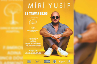 Miri Yusif Gəncədə konsert proqramı ilə çıxış edəcək