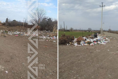 Gəncənin yüzdən çox evi üçün cəmi yeddi tullantı qabı yerləşdirilib