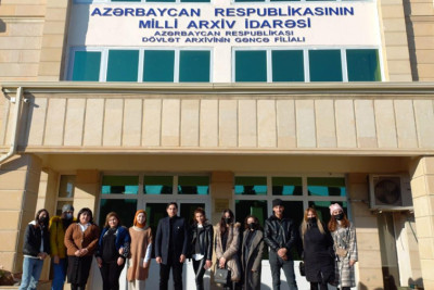 Gəncədə tələbələr Dövlət Arxivinin Gəncə filialına gediblər