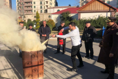 "Gəncə" MTK sakinləri yanğına qarşı maarifləndiriblər