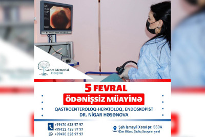 Gəncədə qastroenteroloq pulsuz müayinə edəcək