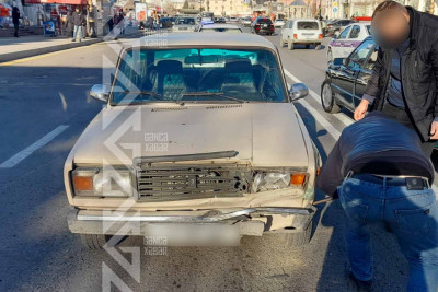 Gəncədə "STOP" nişanın tələbini pozan sürücü qəza törədib