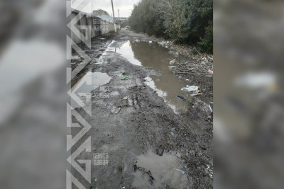 Gəncədə təhsilə aparan yol, palçıqdan keçir