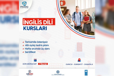 Gəncədə gənclər pulsuz ingilis dili öyrənə bilərlər