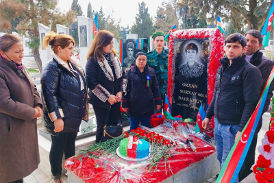 Gəncədə şəhidin xatirəsinə tədbir keçirilib