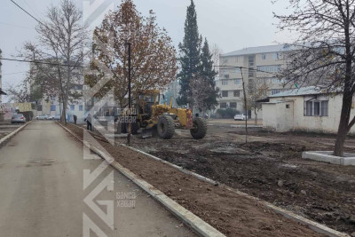 Birinci mikrorayonda abadlıq işləri aparılır