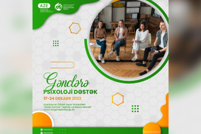 "Gənclərə Psixoloji Dəstək" adlı təlim baş tutacaq
