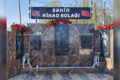 Şəhid Nihad Verdiyevin xatirəsinə qurulmuş bulağın açılışı olub