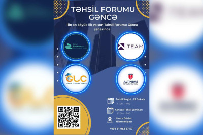 Gəncədə ilin ən böyük “Xaricdə Təhsil” Forumu həyata keçiriləcək