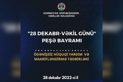 Vəkillər pulsuz hüquqi yardım göstərəcəklər