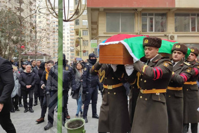 Şəhid Orxan Əsgərovun nəşi torpağa tapşırılıb
