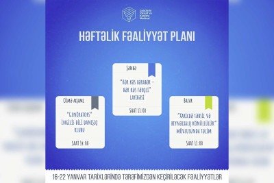GİKM həftəlik fəaliyyət planını açıqlayıb