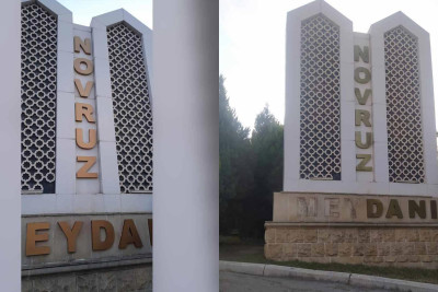Novruz meydanında restavrasiya işləri görülür
