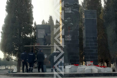 20 Yanvar şəhidlərinin abidəsi və ətrafı səliqəyə salınır