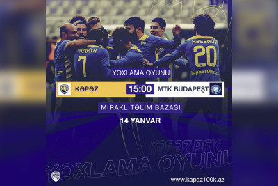 “Kəpəz” bu gün yoxlama matçına çıxır