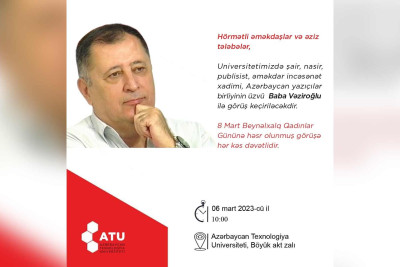 UTECA-da şair Baba Vəziroğlu ilə görüş baş tutacaq