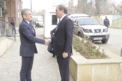 Niyazi Bayramov Recep Öztopa başsağlığı verib