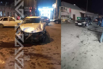 Qırmızı işıqda keçən “Kia” qəzaya səbəb olub