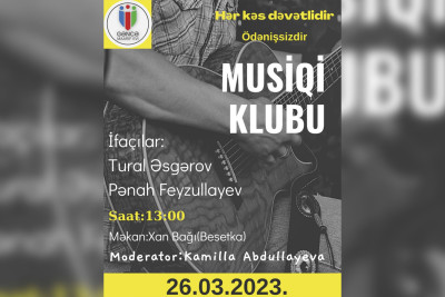 Xan bağında musiqi klubu təşkil olunacaq