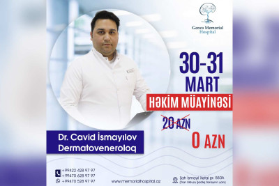 Gəncə Memorial Hospitalında tibbi aksiya baş tutacaq