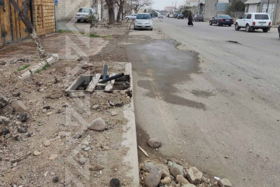 28 May küçəsində işıqlandırma üzrə işlər görülür
